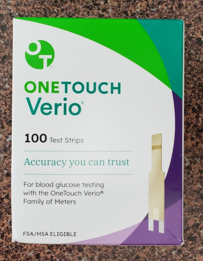 100 One Touch Verio Test Strips 03/27+ exp 03/2027 or later