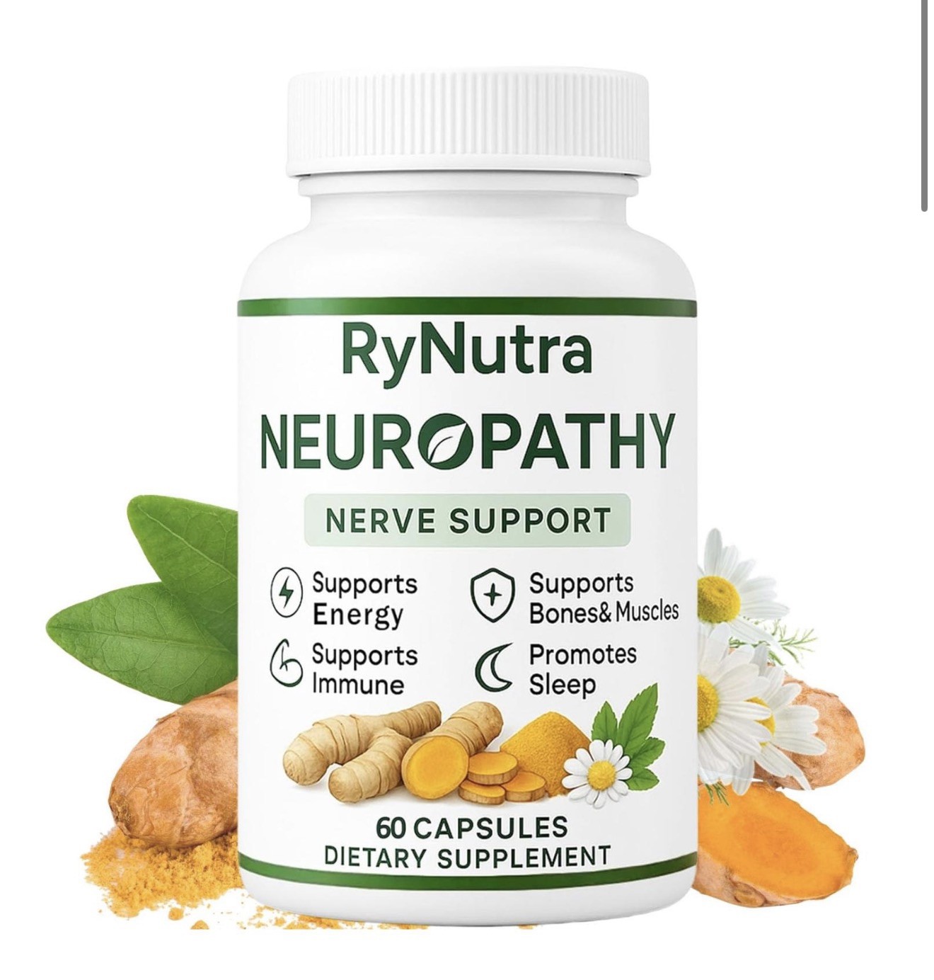 Rynutra Nerve Support Supplement 60 Capsules Neuropathy