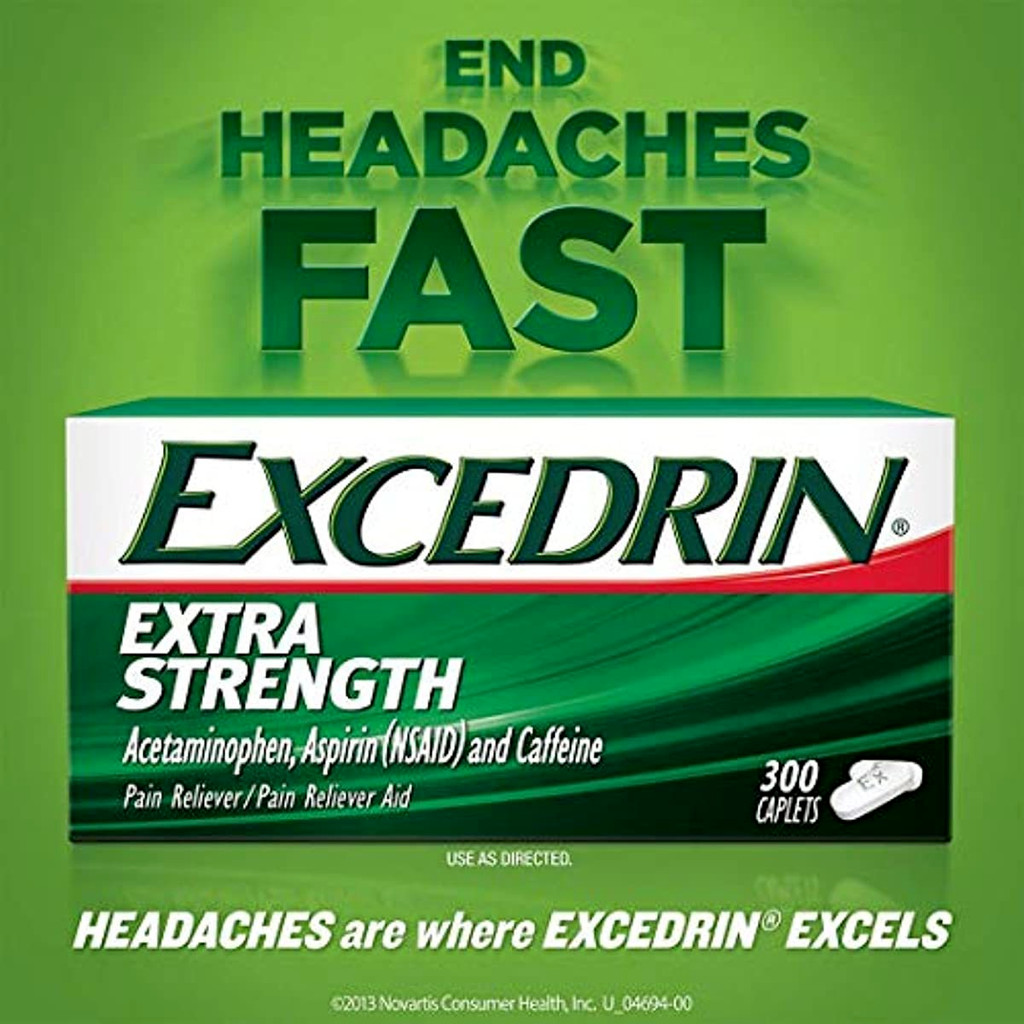 EXCEDRIN ~ Extra Strength ~ Headache Pain Reliever 300 Caplets * NEW * SEALED *