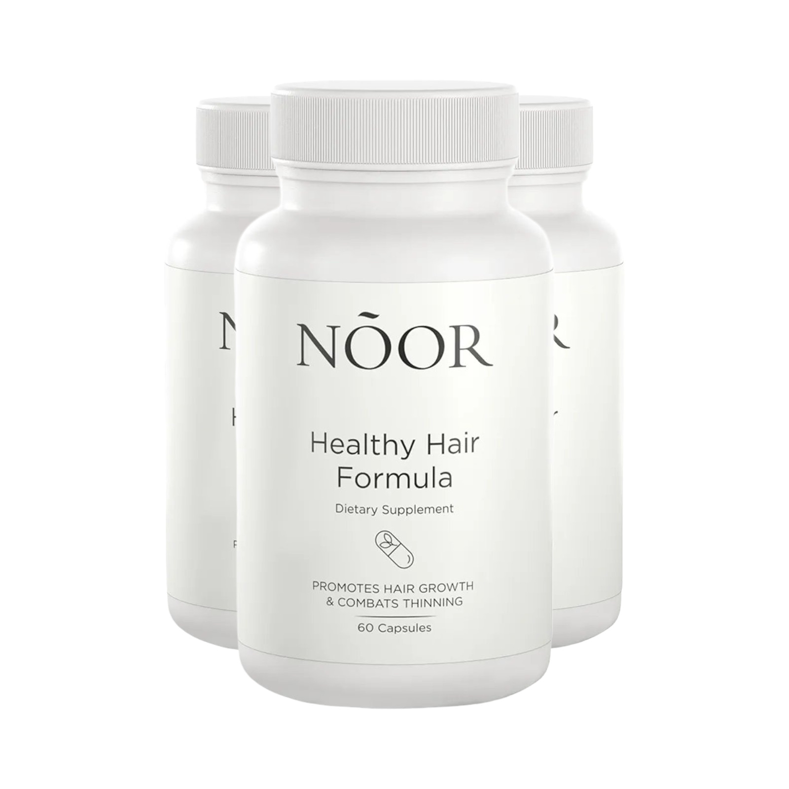 3-Pack NOOR Healthy Hair Formula – NOOR Hair Growth Support Capsules – 180Caps