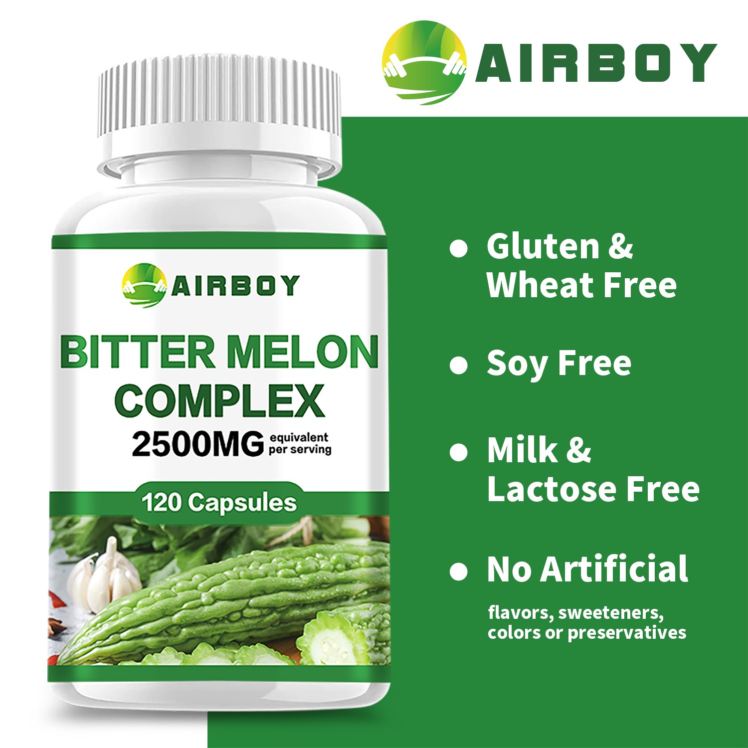 Bitter Melon Complex 2500mg -Reduces Blood Sugar, Weight Loss, Enhances Immunity