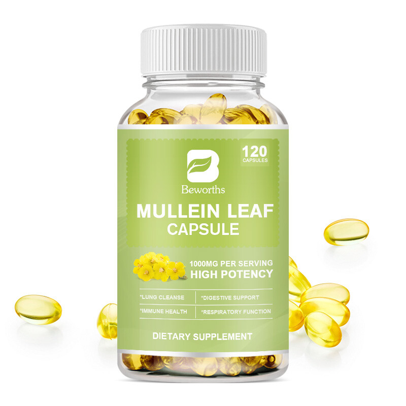 Mullein Leaf Capsules – Lung Cleanse & Cough Relief,Respiratory Health,Detox