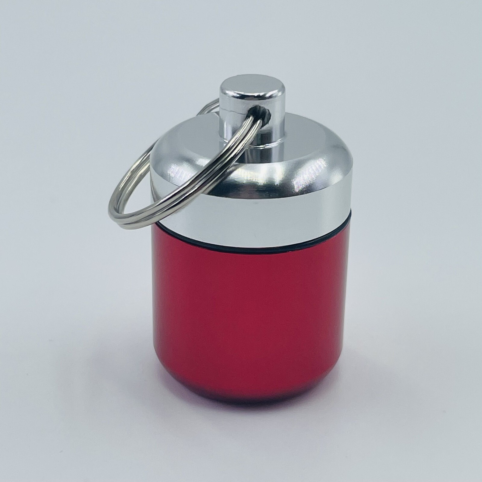 Keychain Medicine Pill Box Case Bottle Holder Waterproof Metal Container 6PCS