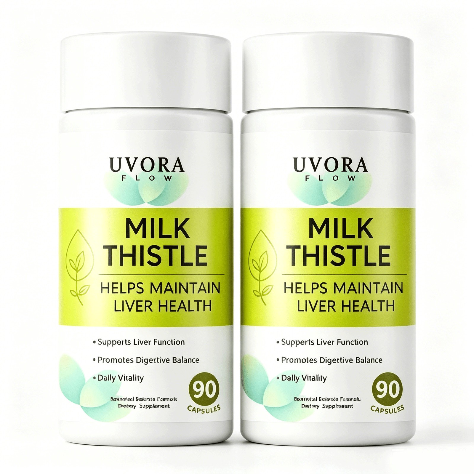 Uvora 2x Milk Thistle Detox, Premium Herbal Supplement With Milk Thistle Extrac