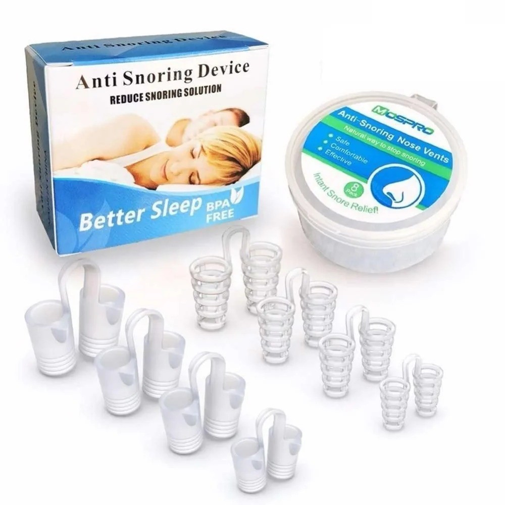 8Pc Silicone Anti-Snoring Nose Vents Snore Stopper Dilators for Better Sleep