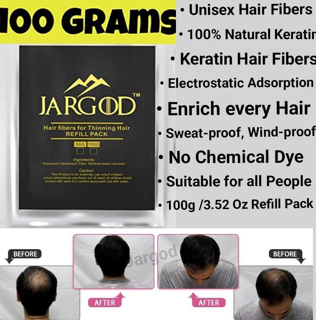 Keratin Hair Fibers Refill Pack 100g /3.52oz – Refill your empty bottle-Jargod