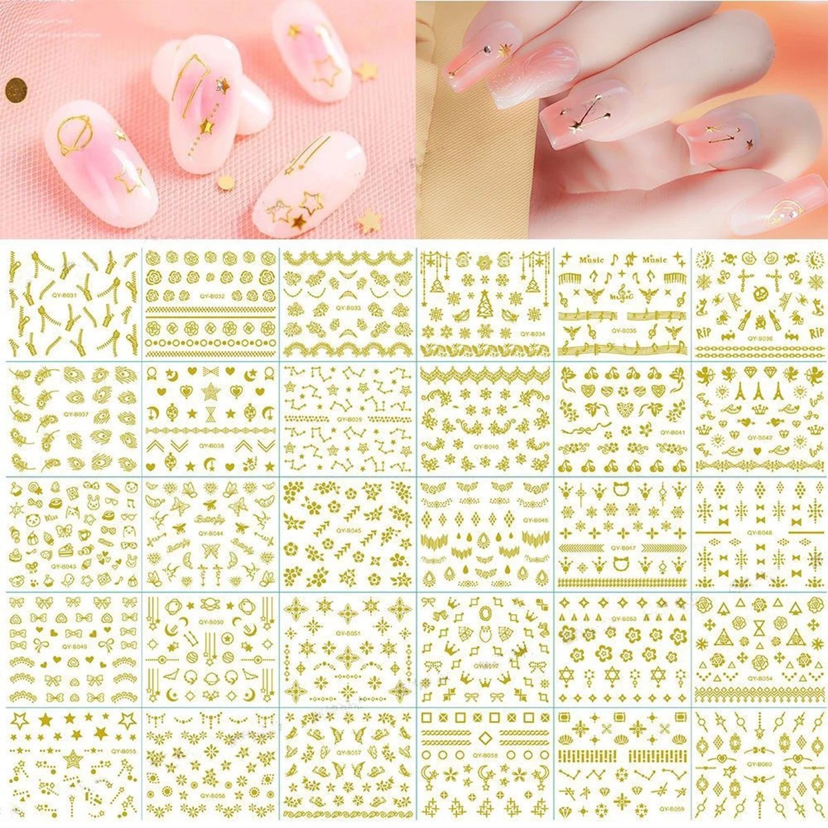 Nail Art Stickers 3D Self Adhesive Festival BodyArt DIY for Women and Girls USA