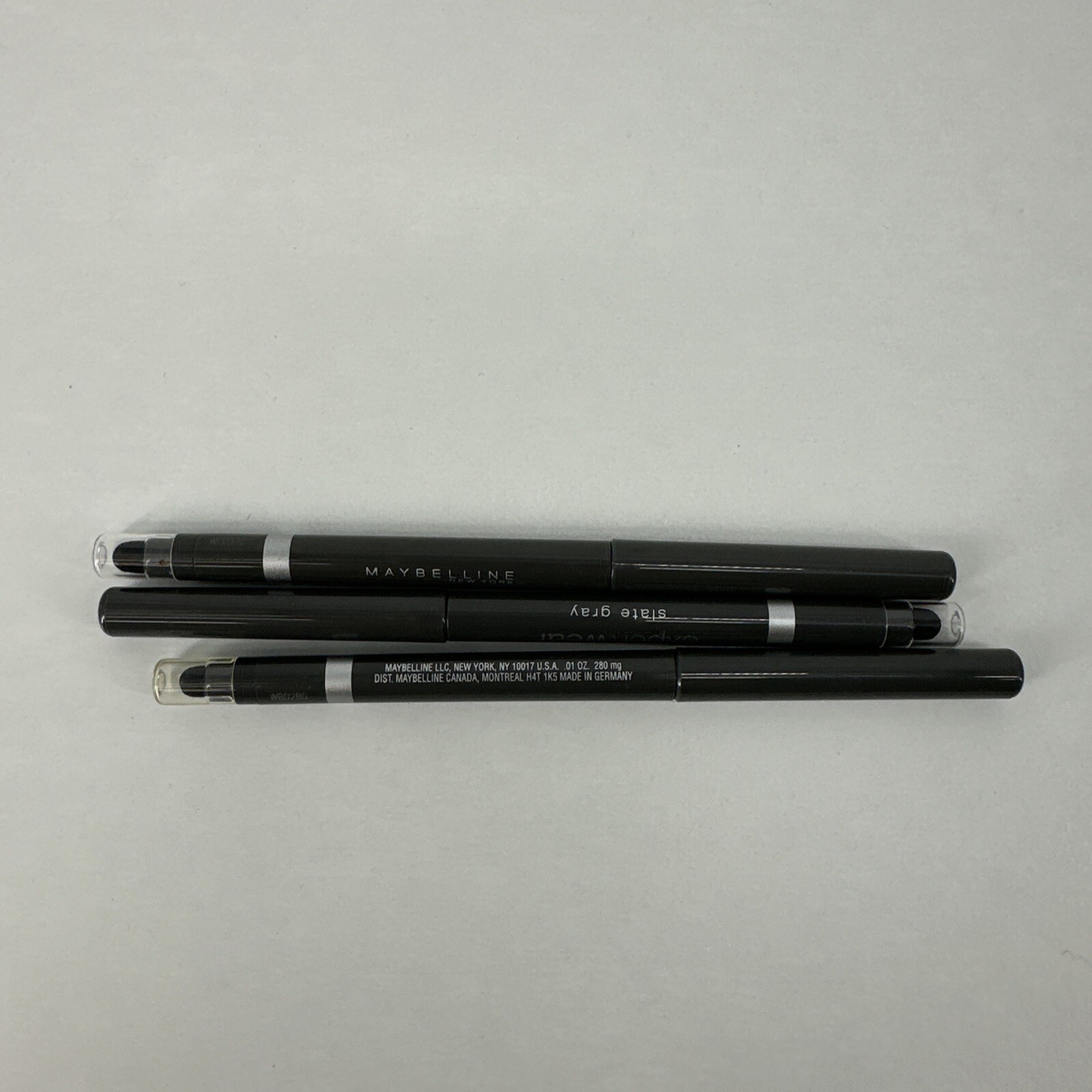 LOT OF 3 Maybelline NY expertwear Defining Liner with Smudger 204 Slate Gray NEW