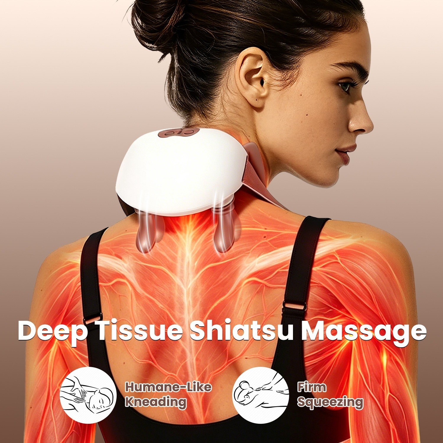 Adjustable Strap Neck Massager For Neck Shoulder Back Travel Office Home US