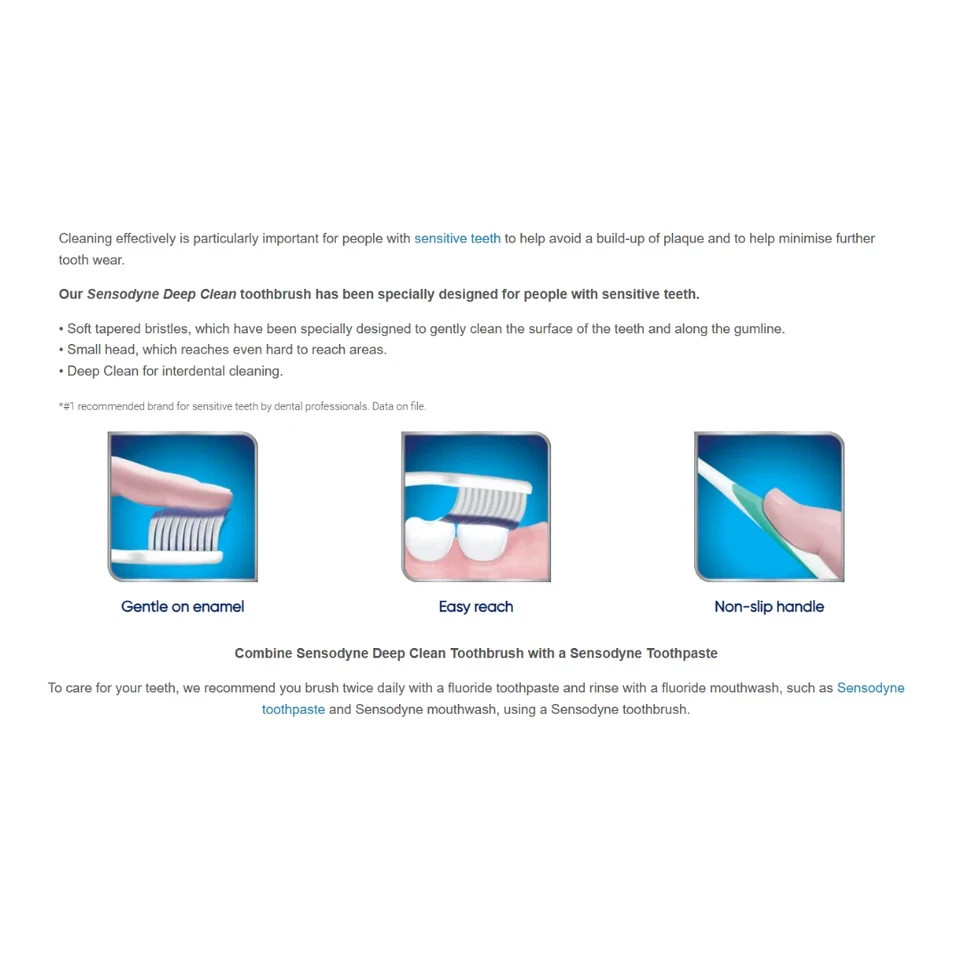 4X Sensodyne Deep Clean Precision Toothbrush Soft For Sensitive Teeth- EXPRESS
