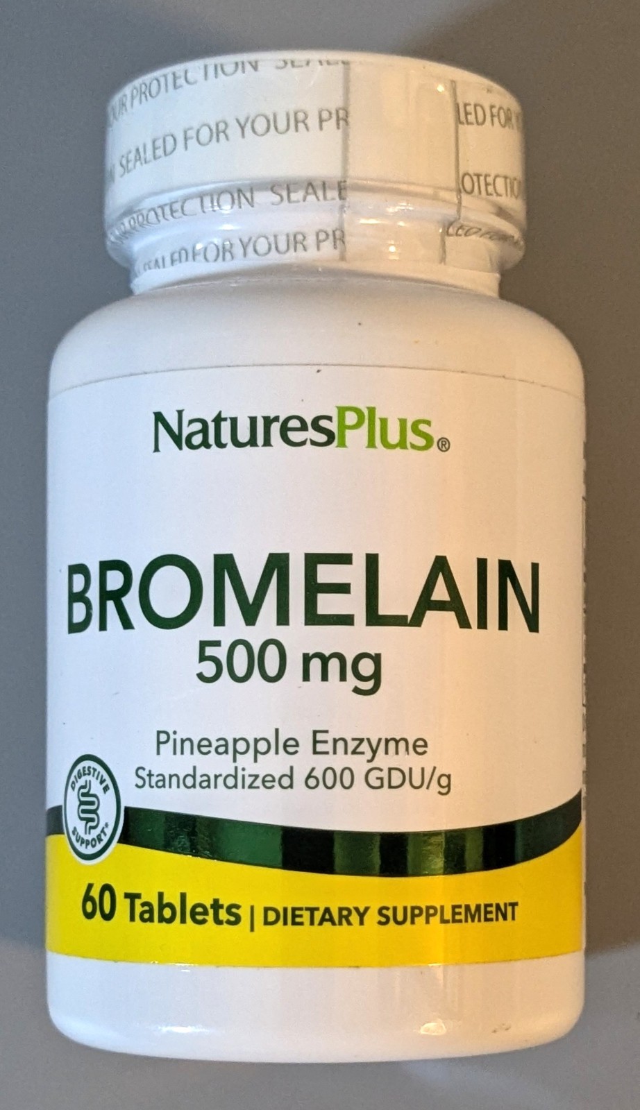 NaturesPlus Bromelain 500mg 60 Tablets Digestive Enzyme Exp 07/27 Sealed