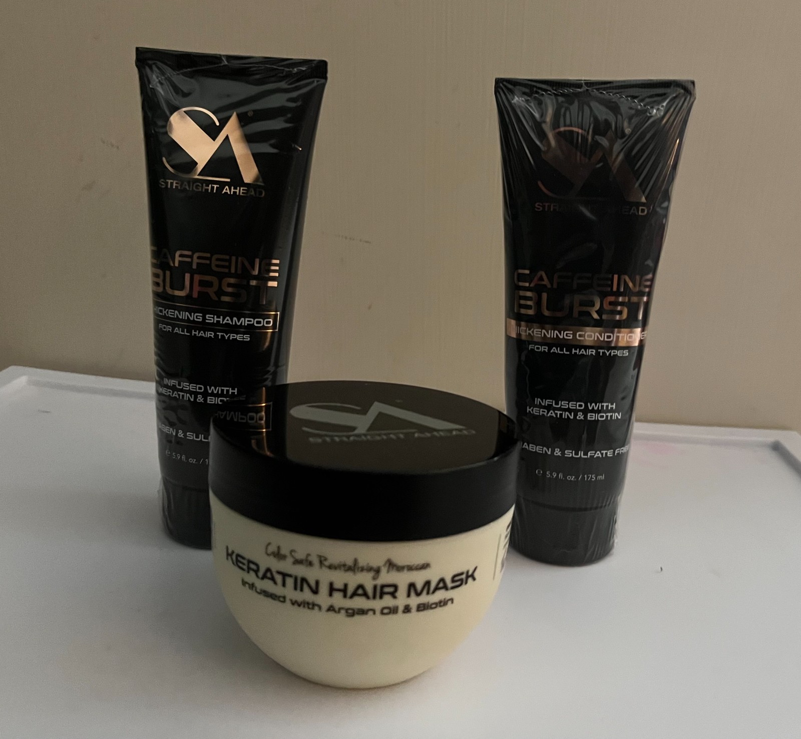 SA Caffeine Burst Thickening Shampoo Conditioner & Keratin Mask Set-NEW