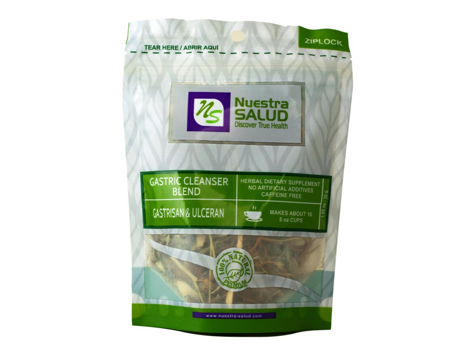 Mezcla de té limpiador Gastrisan Infusión de hierbas Value Pack (30 g) Zip lock