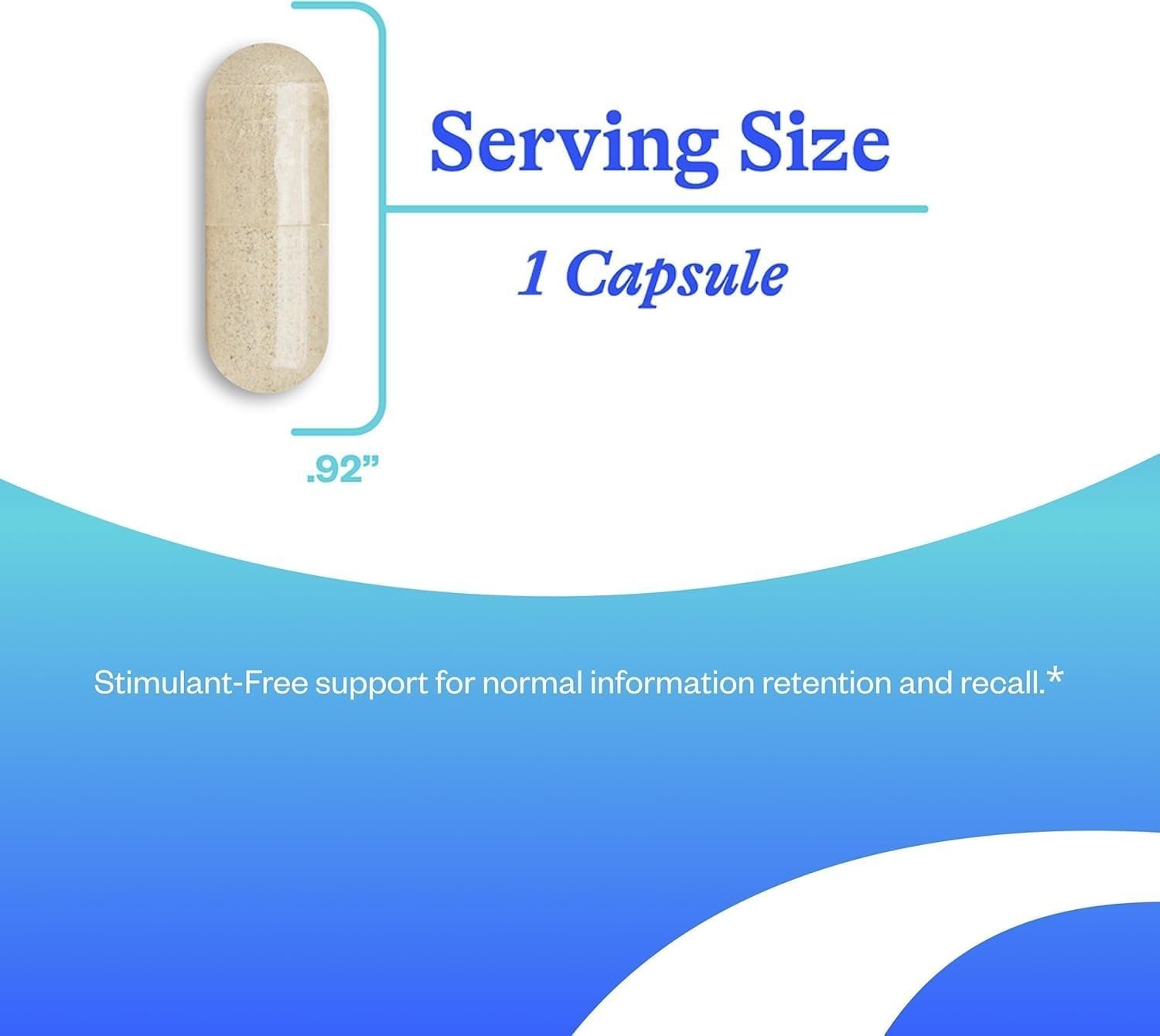 Caffeine-Free & Optimal Focus: Nootropic for Enhanced Memory in 60 Caps