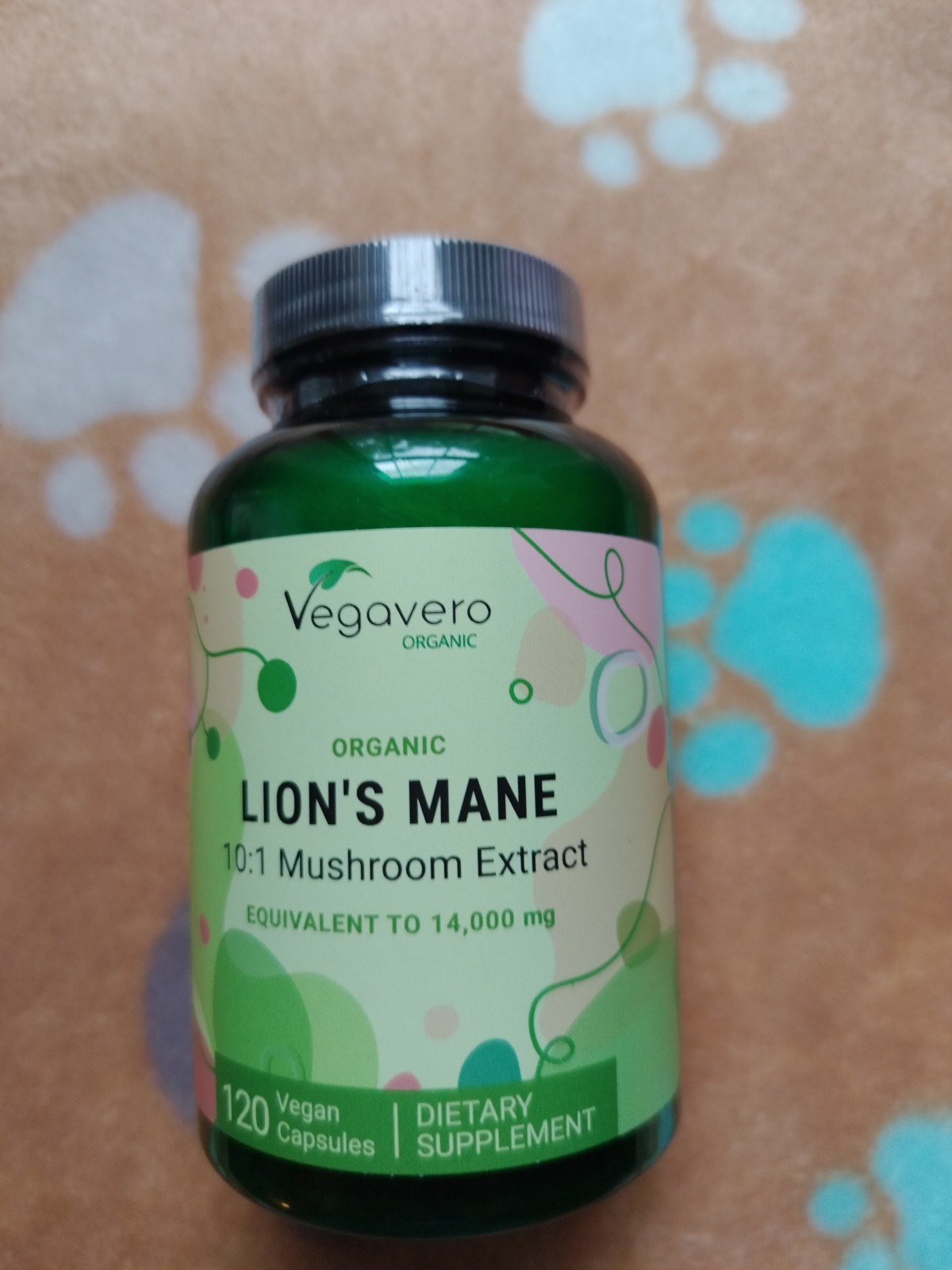 Vegavero Organic Vegan Lions Mane Mushroom Extract 14000mg 120 Capsules 2/28 exp