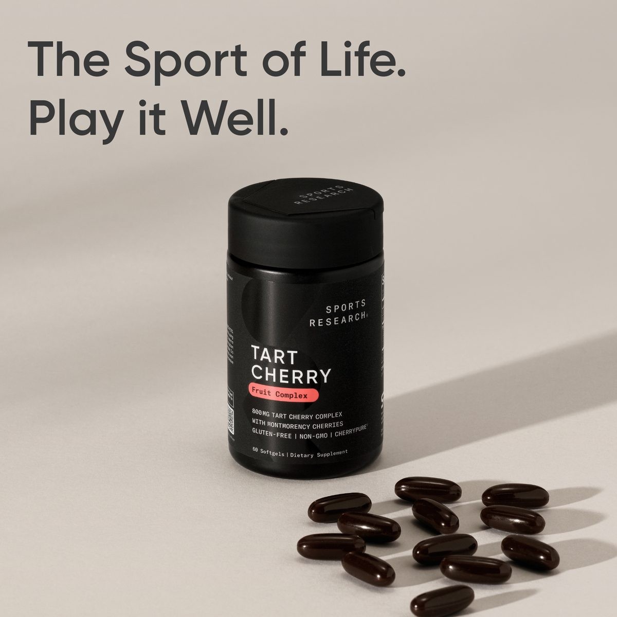 Tart Cherry Complex from Montmorency Cherries Non-GMO Gluten Free (60 Softgels)