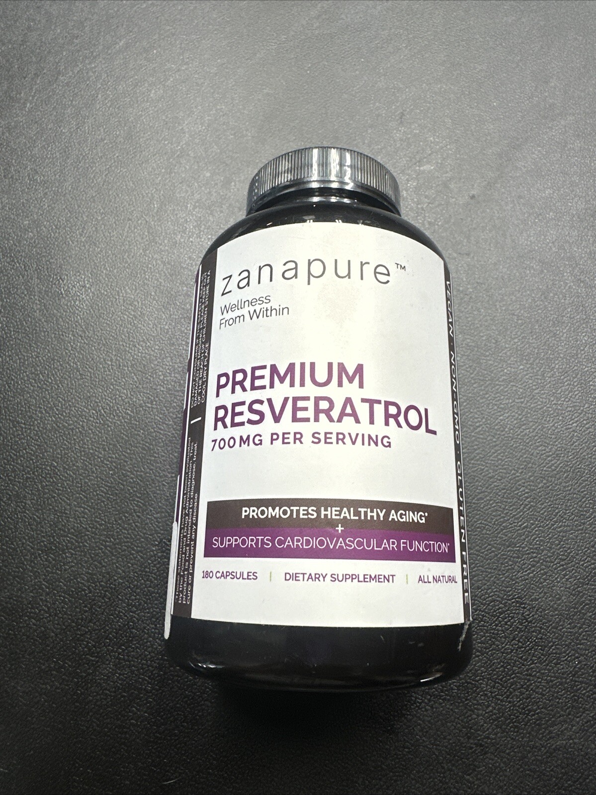Zanapure Premium Resveratrol 700 Mg 180 Capsules 5/2025