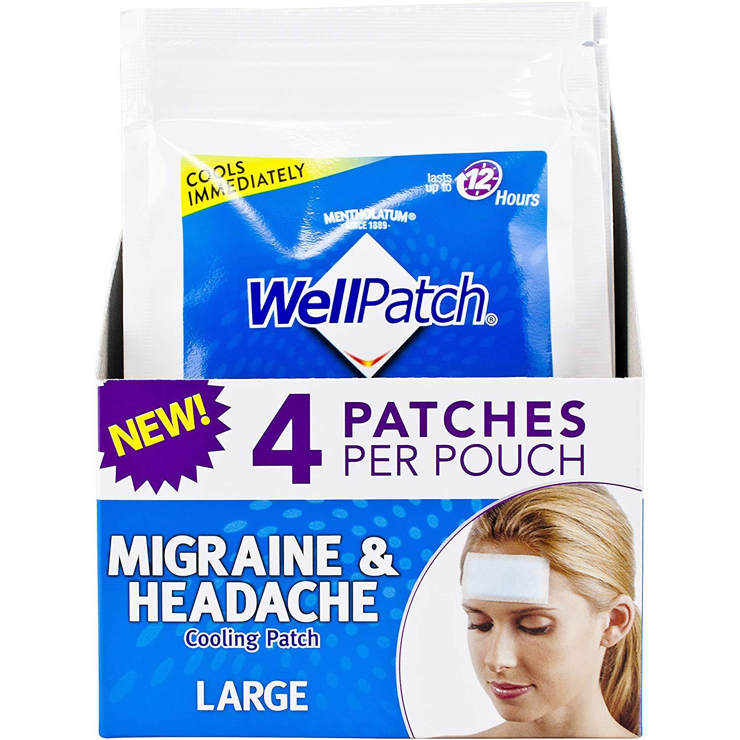 2 Pack Well Patch Cooling Headache Pads Migraine 4 In A Box Lasts Up To 8 Hours