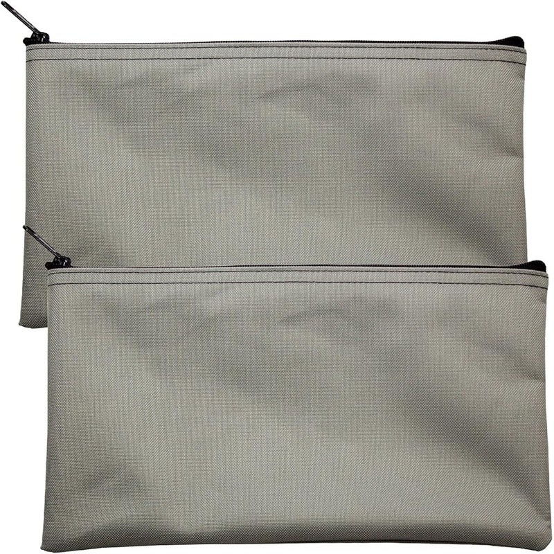 2 Pack Zipper Cloth Pouches Durable Reusable Organizer Makeup Toiletry Travel US
