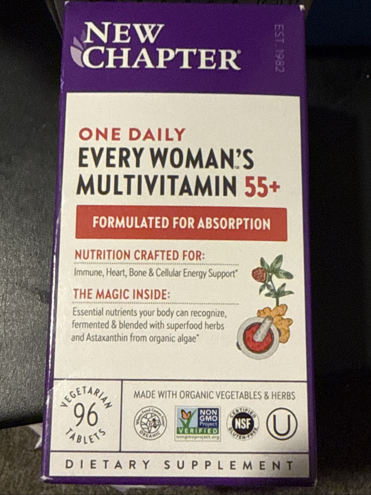 New Chapter Women’s Multivitamin 55+ 96 Count 03/2027 Fresh! Free Shipping!