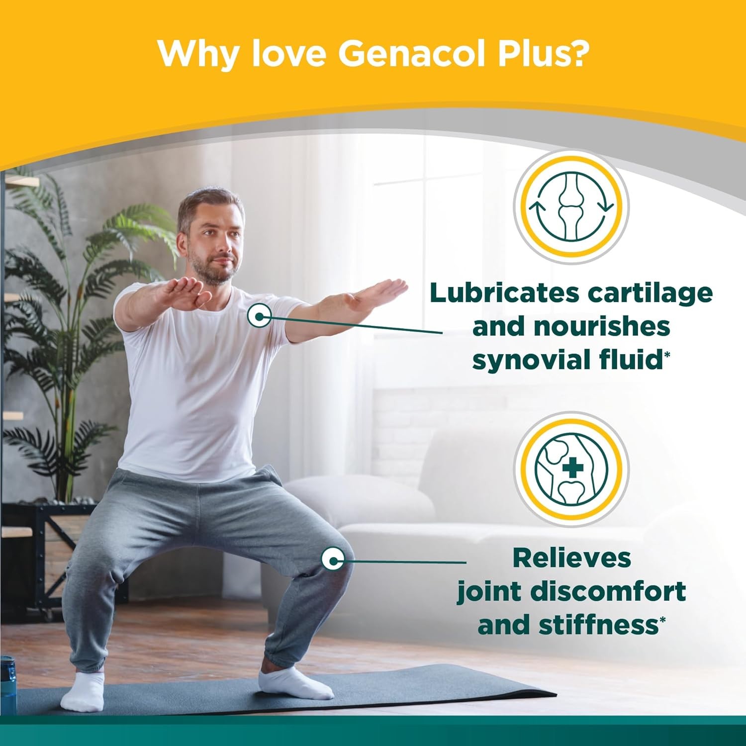 Genacol Plus Glucosamine & Collagen Joint Health Supplement 90 Capsules