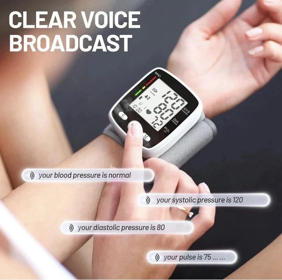 Blood Pressure Monitor with Carrying Case Portable – Easy to Use