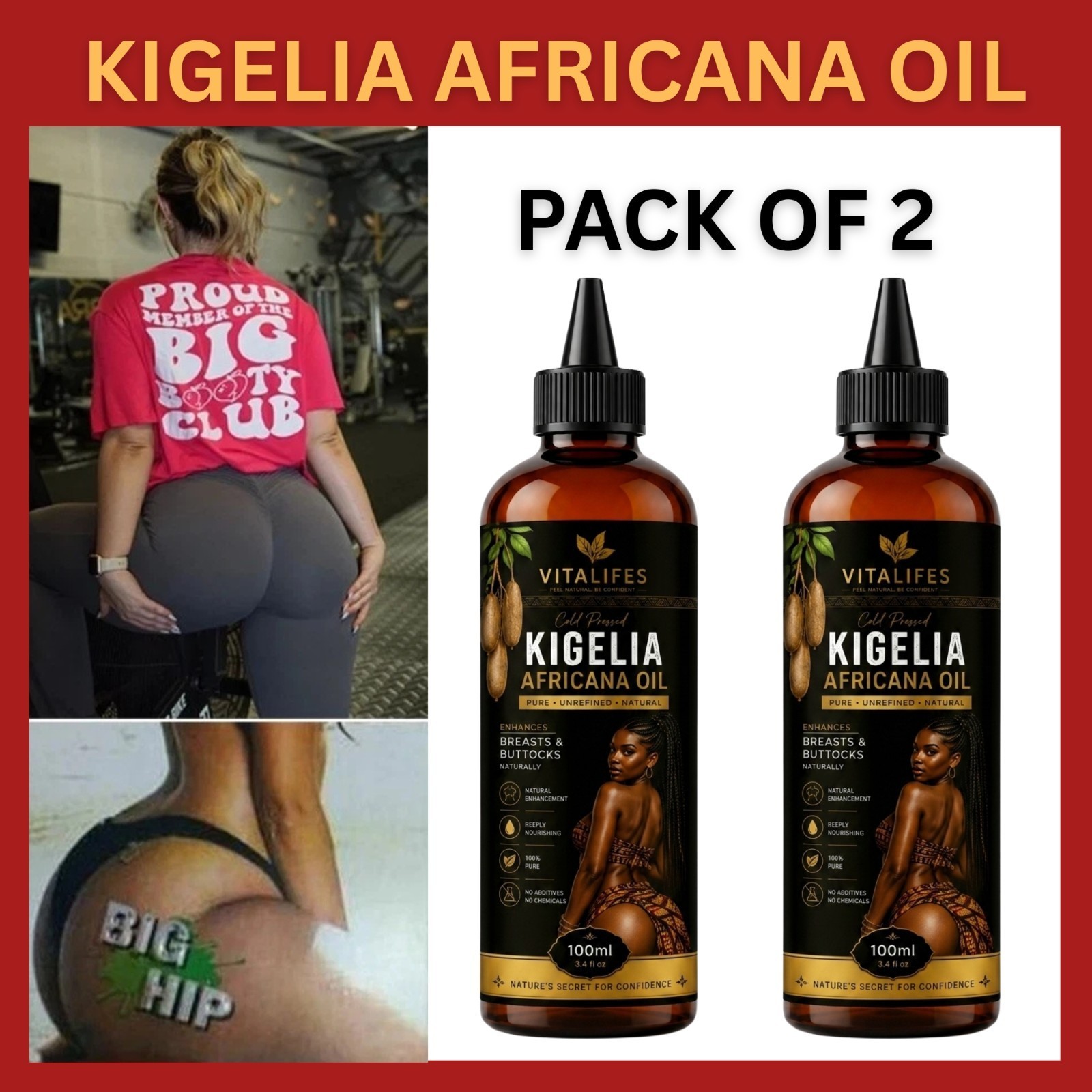 Kigelia Africana Male Enlargement – Female breast & Butt enhancer 100% Natural