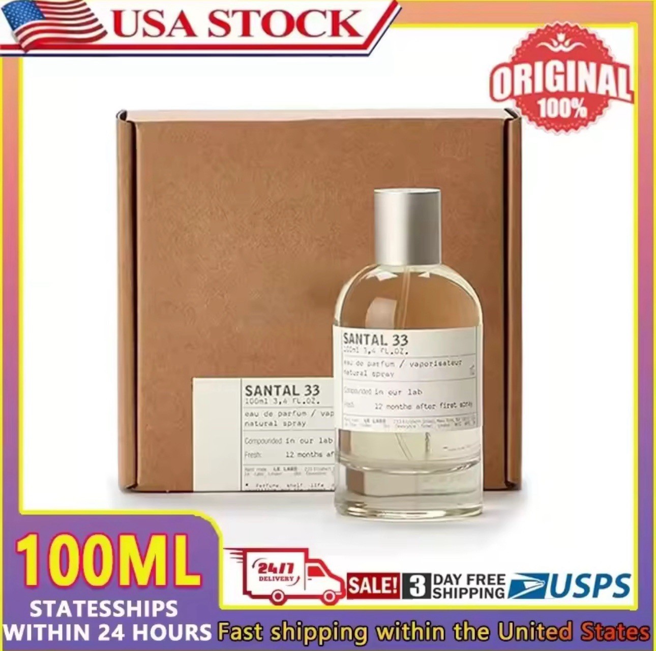 Le Labo Santal 33 Spray for Unisex Eau de Parfum EDP New in Box 3.4 oz/100ml