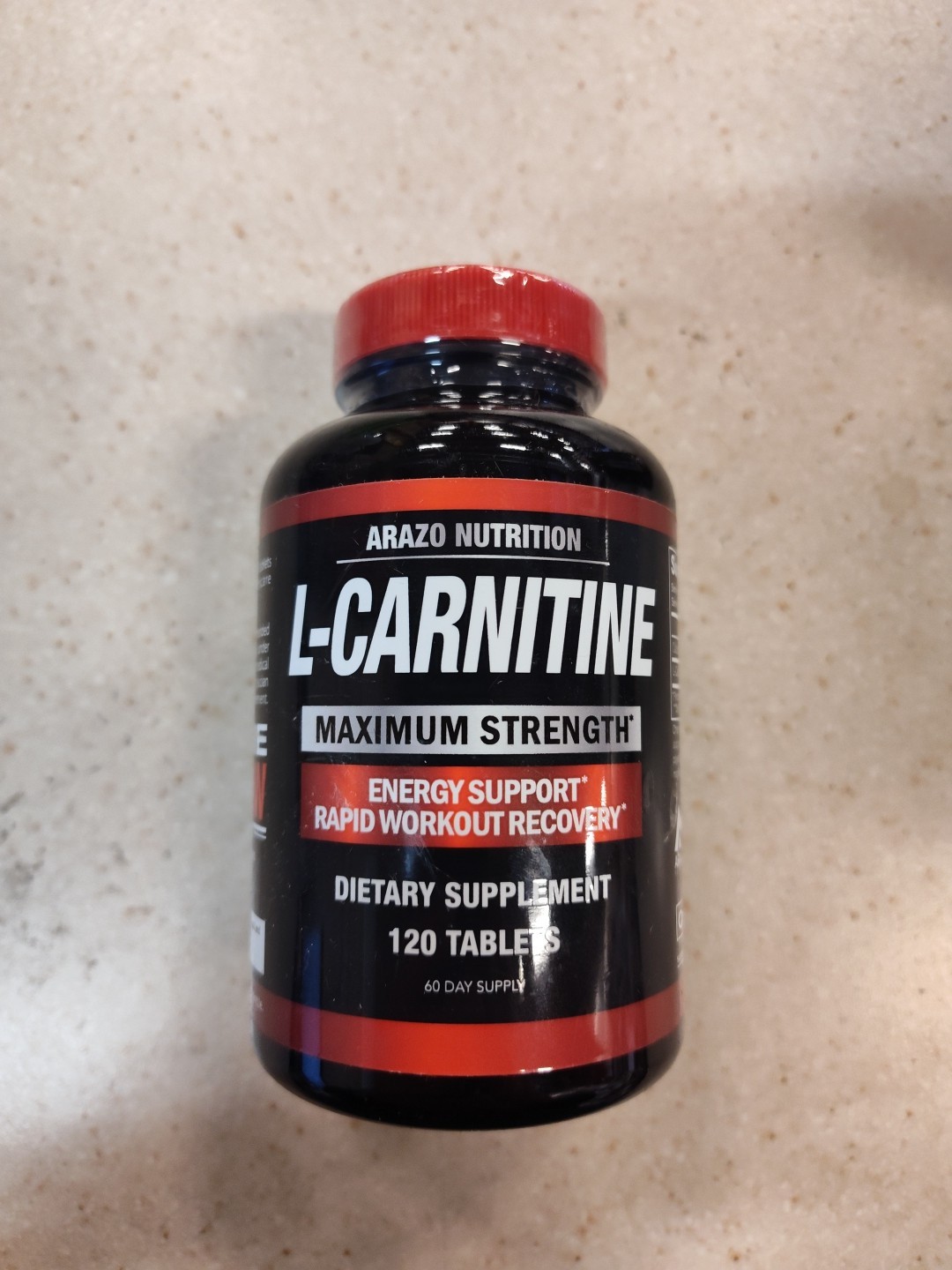 Arazo Nutrition Maximum Strength L-Carnitine Caps- 120 Ct Ex 7/26 FREE SHIP
