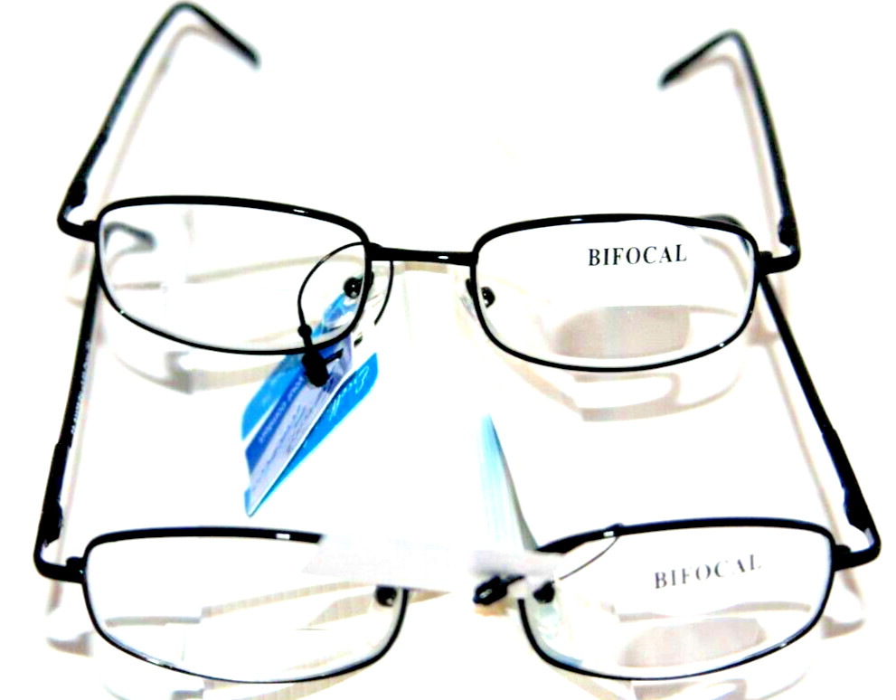 2 pair Bifocal Reading Glasses Power+1.0 Spring temple compact Branded readers