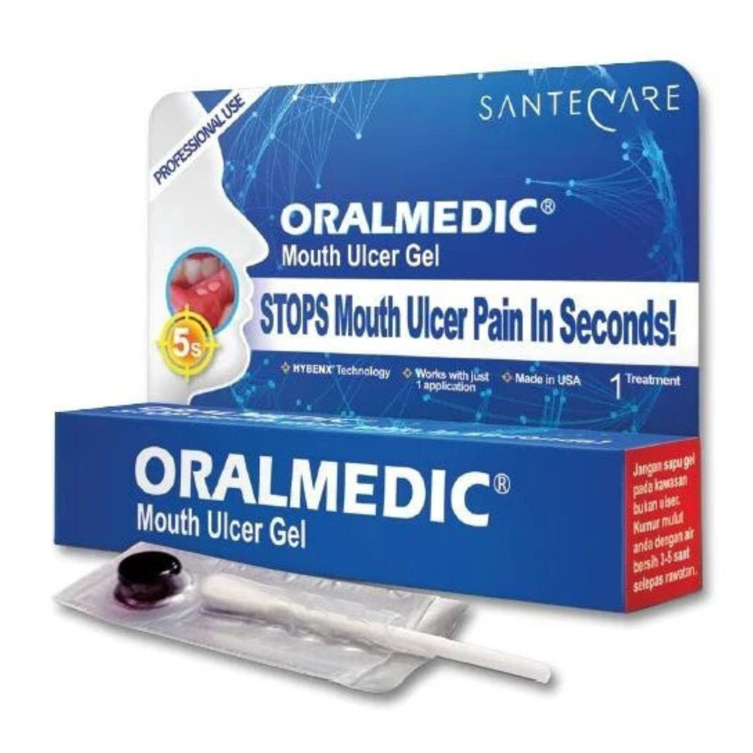 3 PCS Oralmedic Mouth Ulcer Gel 1 Treatment Fast Pain Relief Free Shipping