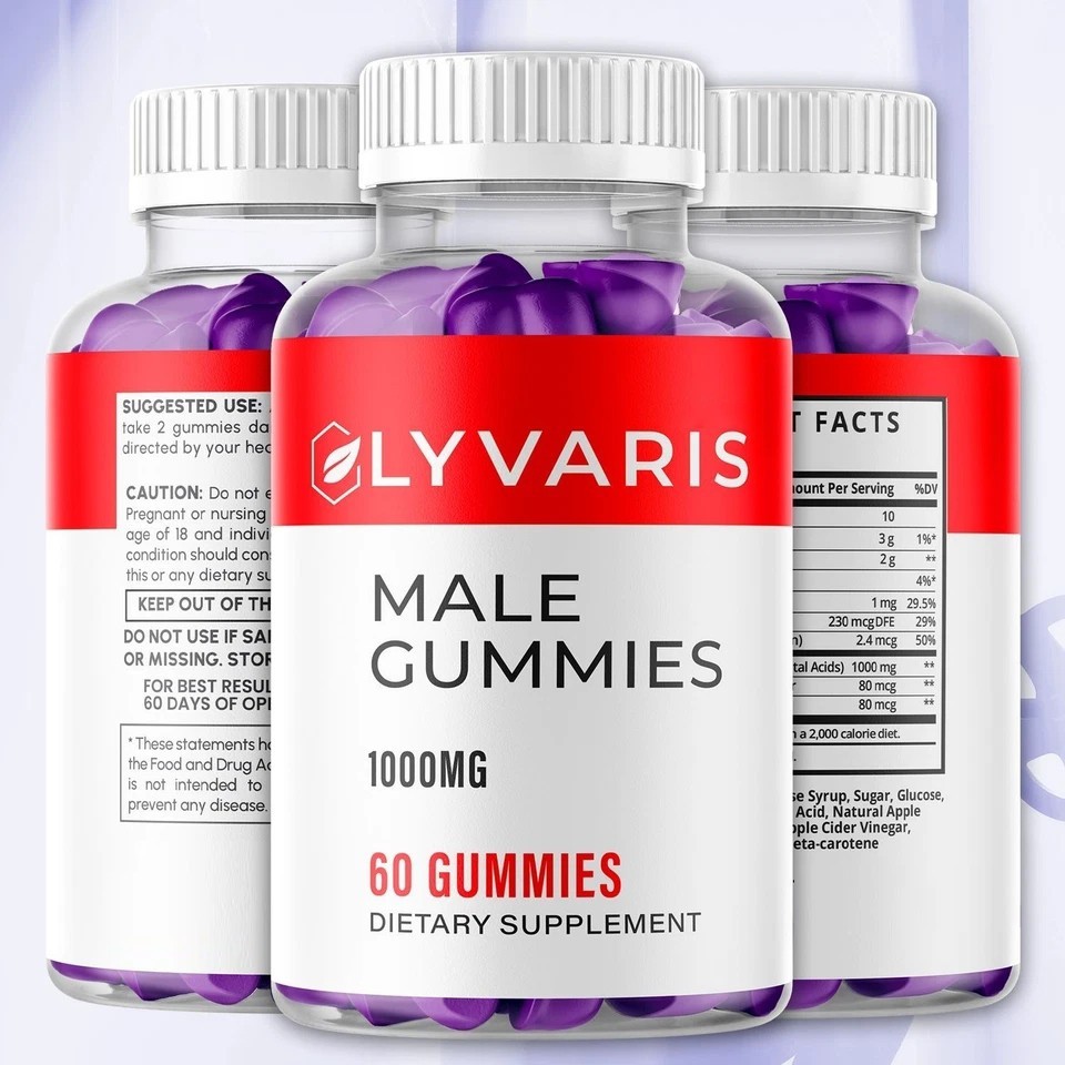 Lyvaris Male Gummies – Energy, Vitality & Performance Gummy Supplement Men 60ct