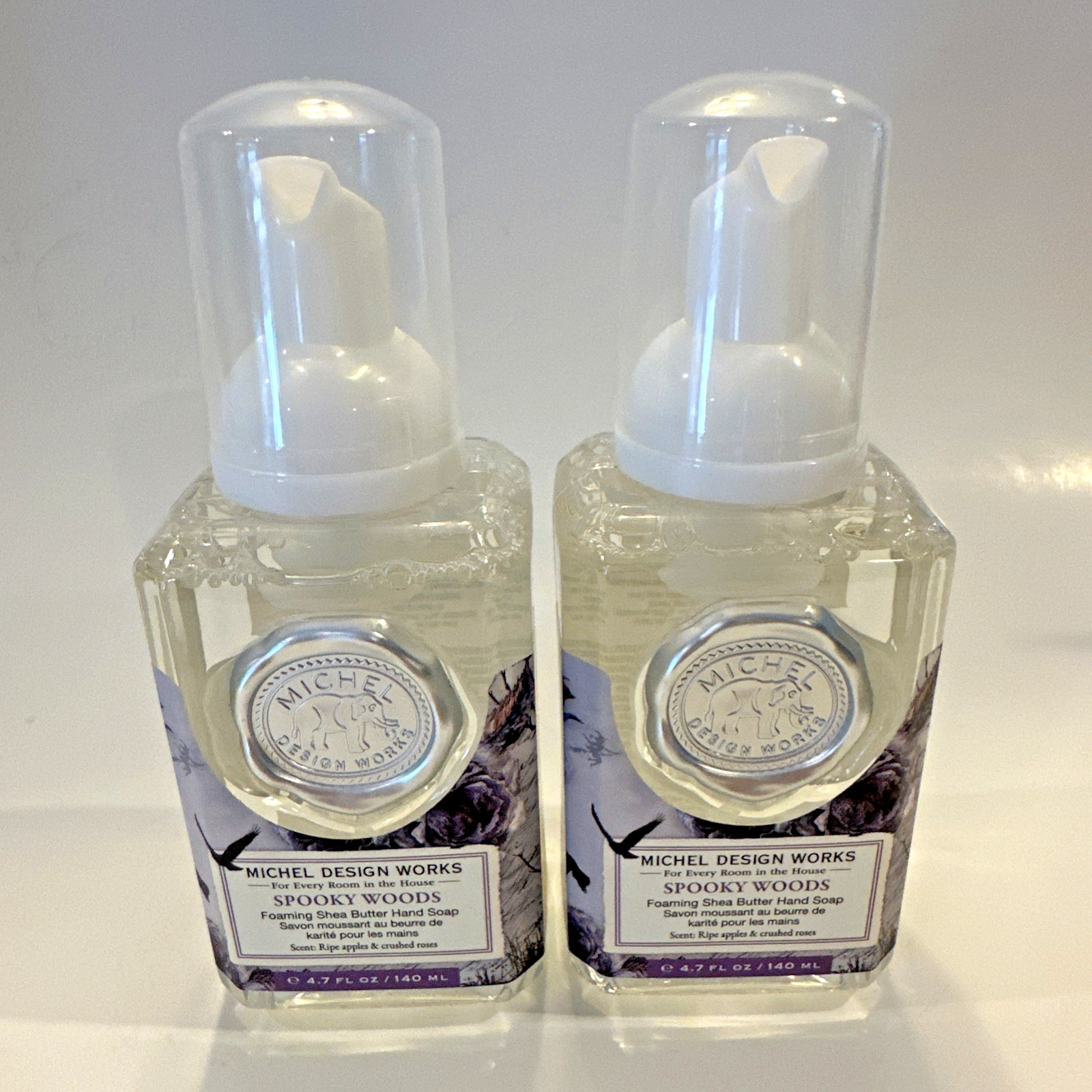 NEW Michel Design Works Mini Foaming Shea Hand Soap Lot Spooky Woods 4.7 fl oz