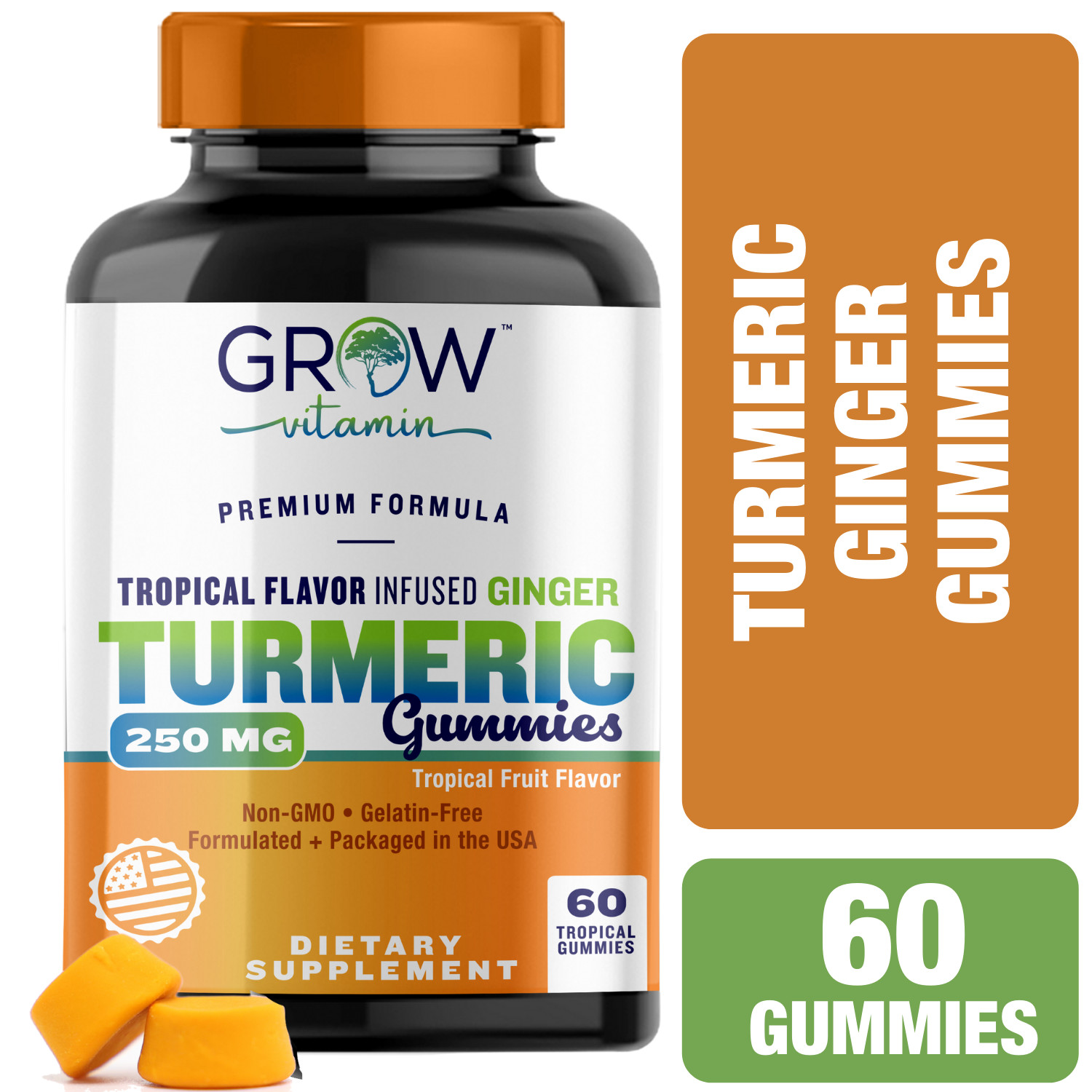 ✅ BEST EXTRA STRENGTH TURMERIC CURCUMIN GUMMIES ✅ EASY TO SWALLOW PREMIUM GUMMY