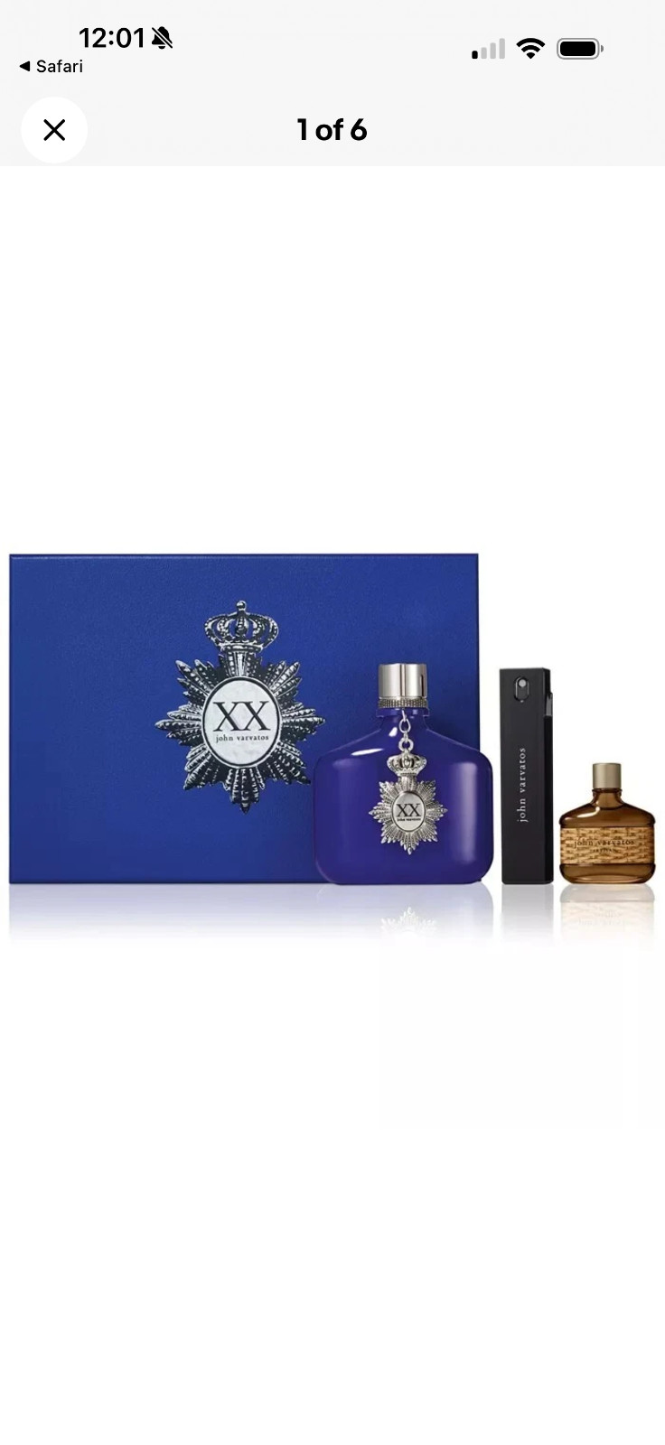 John Varvatos XX Indigo 3 Piece Fragrance Gift Set Cologne for Men NIB