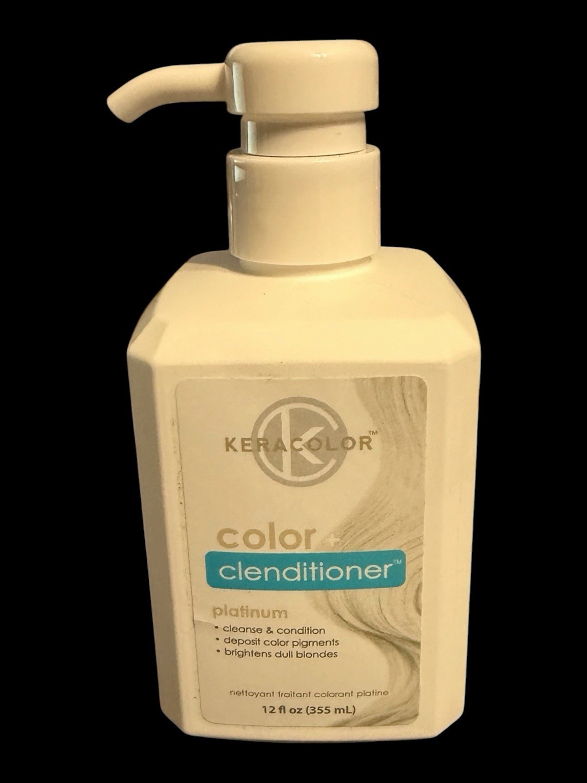 KeraColor Color + Clenditioner – Platinum, 12 oz