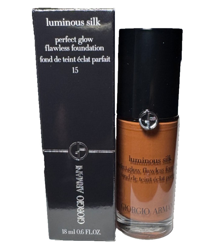 Giorgio Armani #15 Luminous Silk Perfect Glow Flawless Foundation – 0.6 oz New