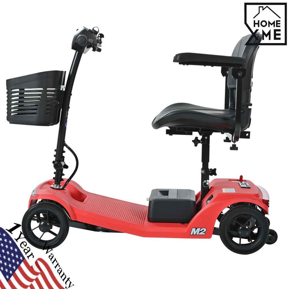 4 Wheels Foldable Mobility Scooter 20 Miles 330bs Capacity 5 MPH w/ LED Light