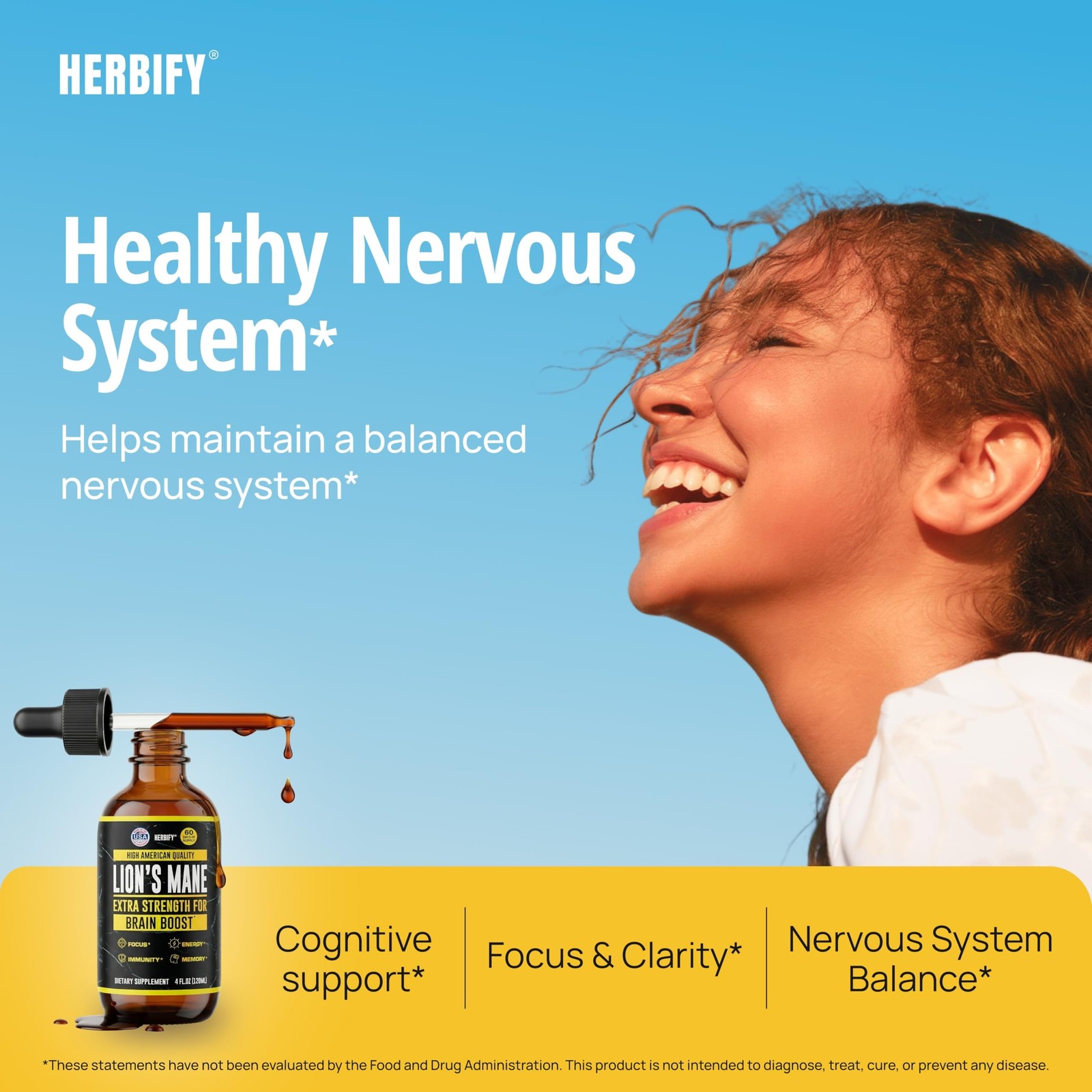 Lions Mane Supplement – Daily Mushroom Supplement for Memory, Focus & Clarity…