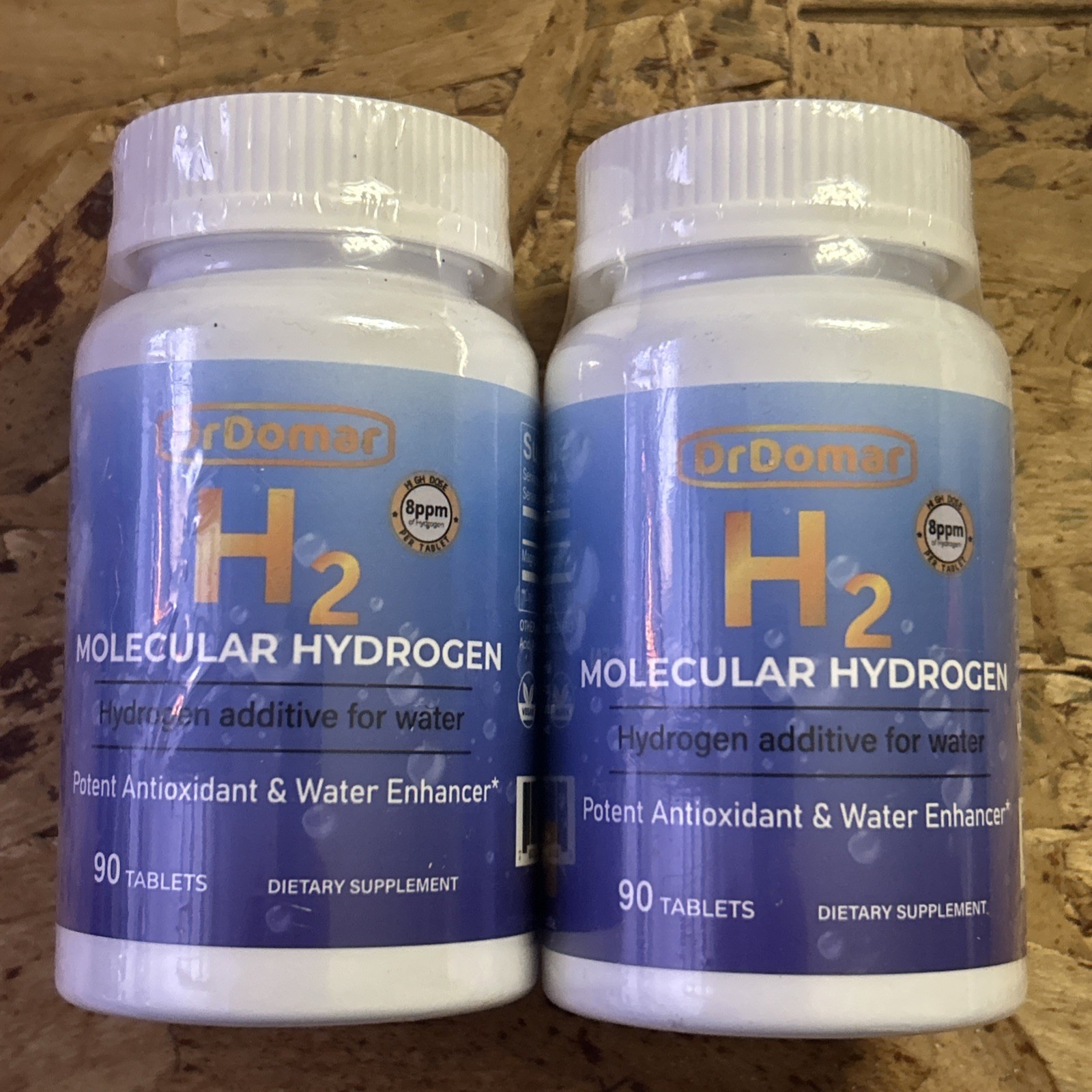 2-Pack, Dr. Domar H2 Molecular Hydrogen – 90 Tablets (180 Total) Fast Dissolve
