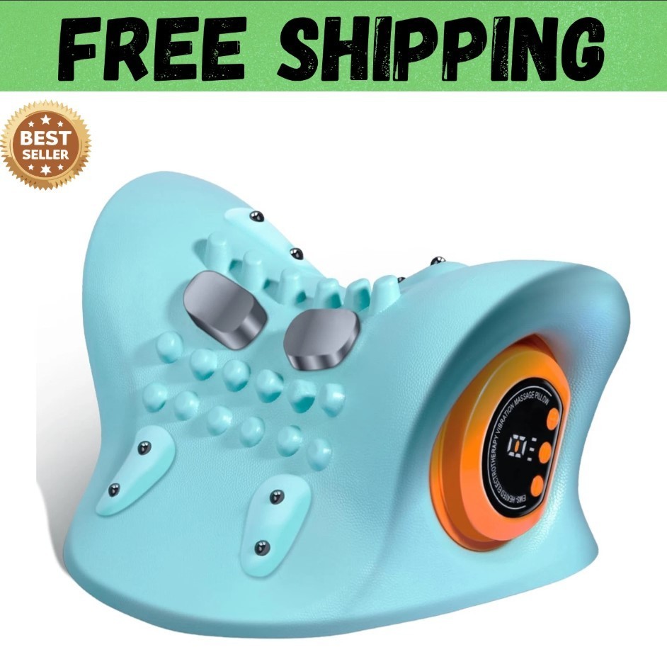 Hugterra Neck Massager 2025, Neck and Shoulder Relaxer with Heat, 3 Modes, Porta