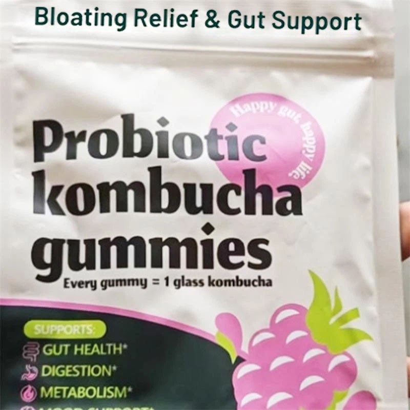 Probiotic Kombucha Gummy – Prebiotics, Probiotics, Postbiotics, Fiber Supplement