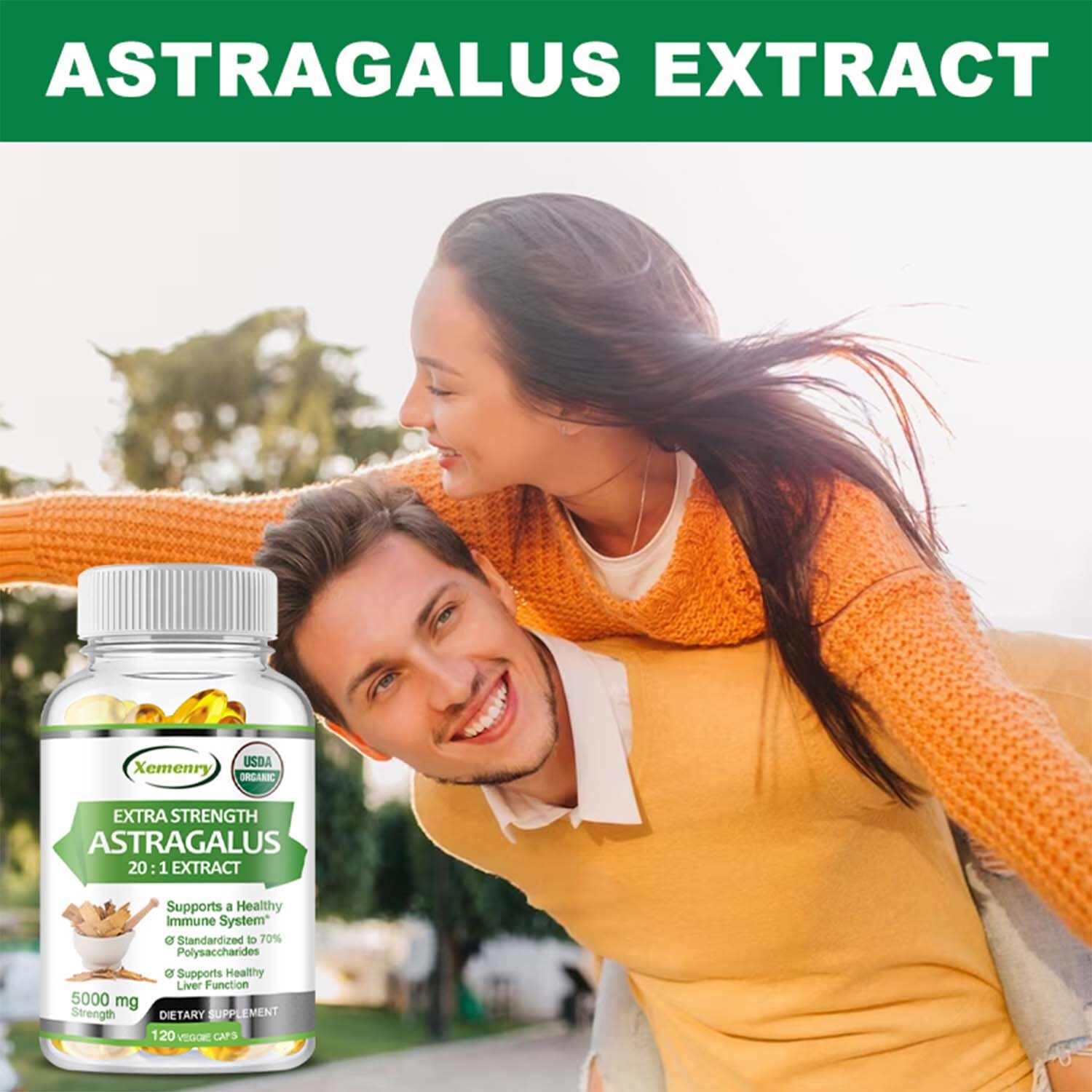 Extra Strength Astragalus Root 20:1 Extract 5000mg – Immune Support,Energy Boost