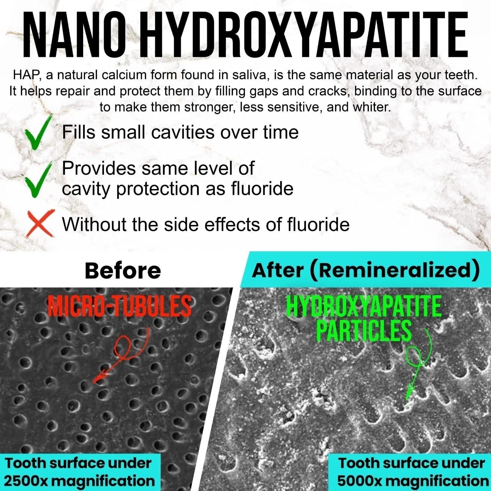 Ollie 10% Nano Hydroxyapatite Toothpaste 4oz – Fluoride Free Sensitive Whitening