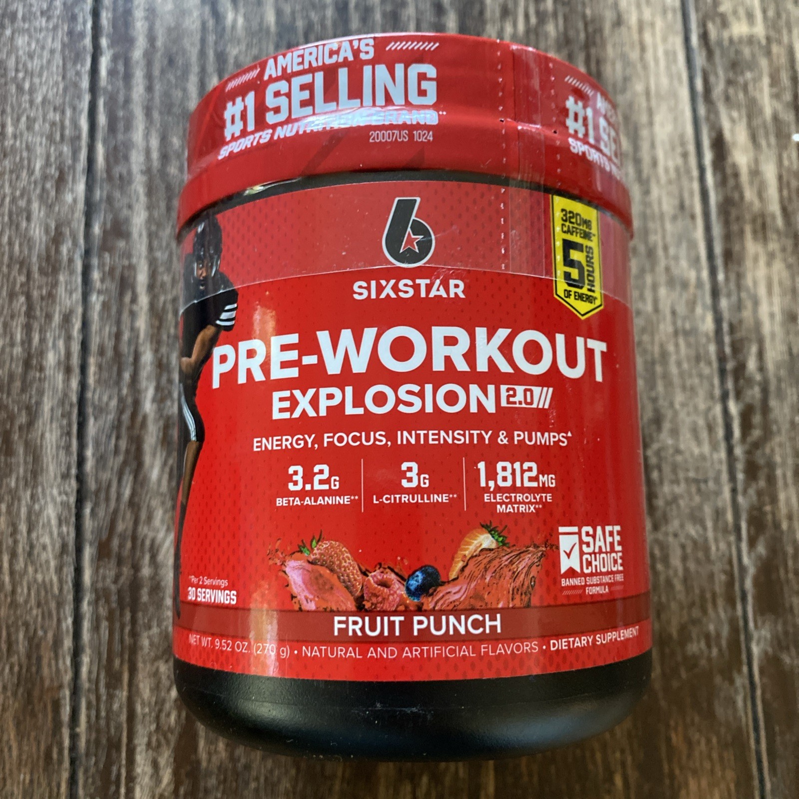Pre-Workout Explosion 2.0 Fruit Punch 9.52 oz EXP 06/2027 Extreme Energy