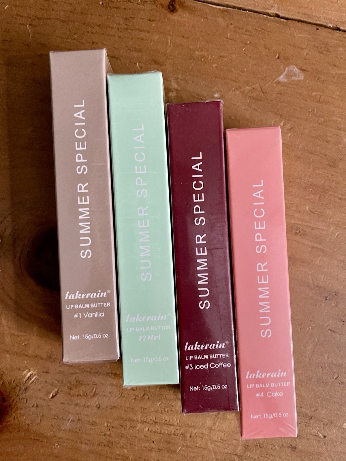 Set Of 4 Summer Special Lakerain Lip Balm Butter Vegan