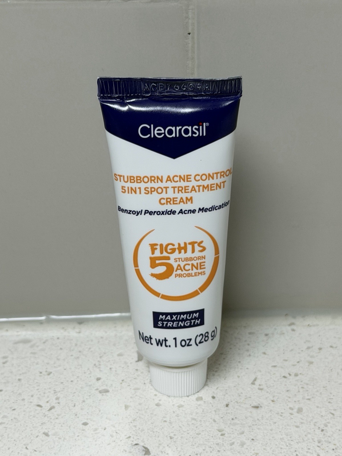 Clearasil Benzoyl Peroxide Stubborn Acne Spot Treatment Cream 1 oz ORIGINAL READ
