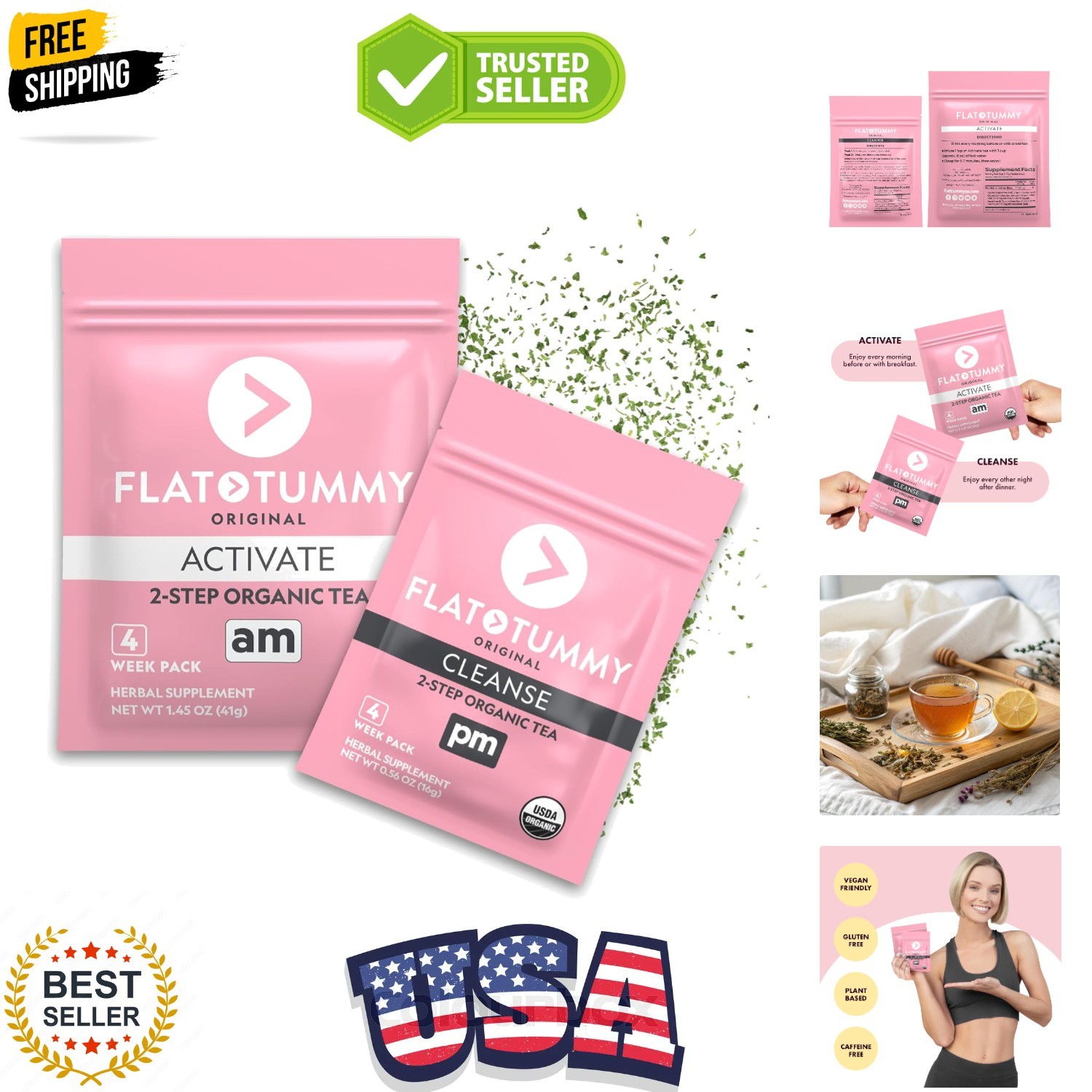 Tea – 2-step, 4 Week Program – Detox Tea to Boost Energy & Reduce Bloating* -…