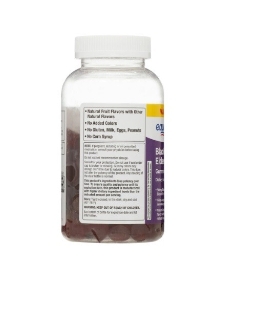 Equate Black Elderberry Dietary Supplement Gummies 50 mg 120 Count