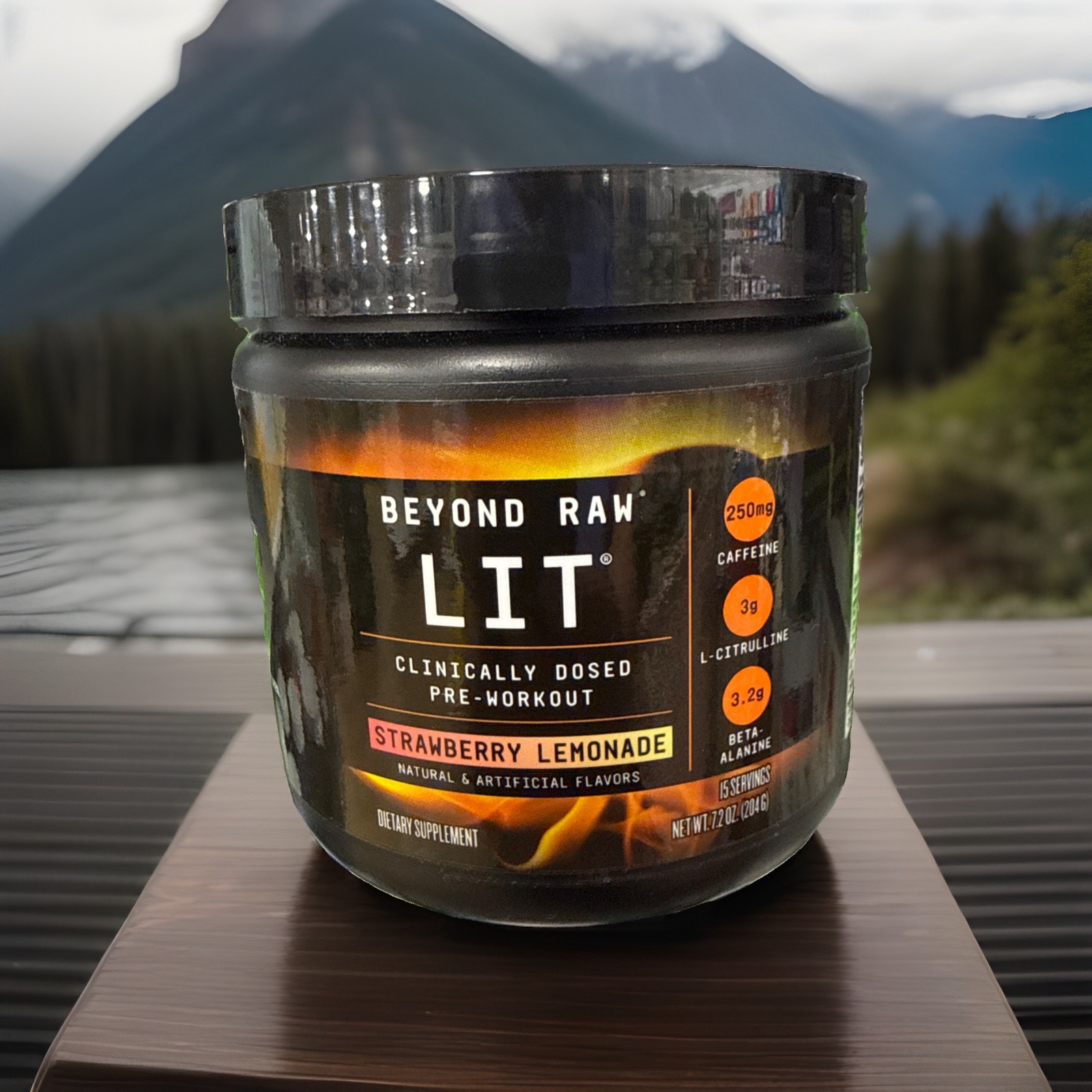 Beyond Raw LIT Clinically Dosed Pre-Workout-Strawberry Lemonade, 15 Servings.